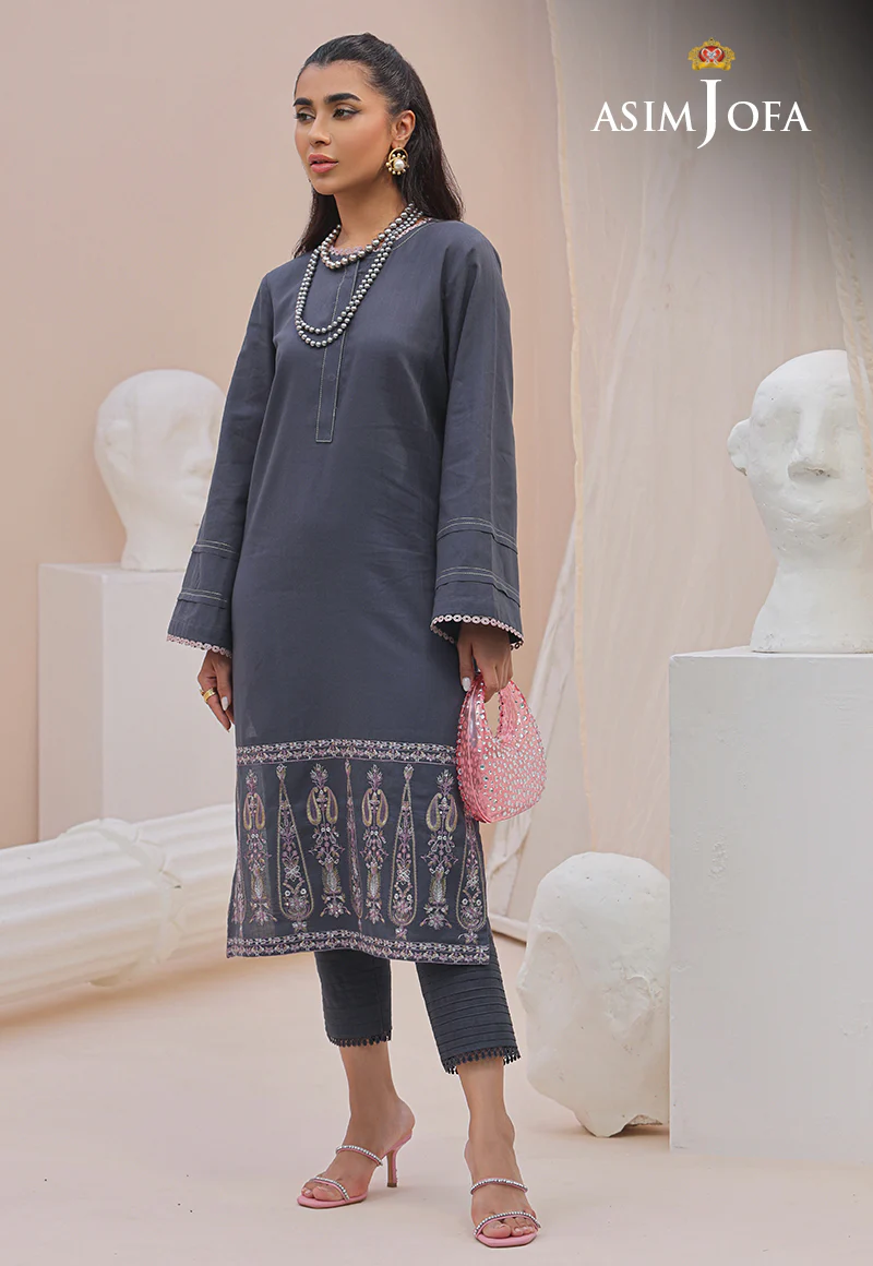 AJWS-08 (1-PC) EMBROIDERED SELF JACQUARD 1 PC - Image 4