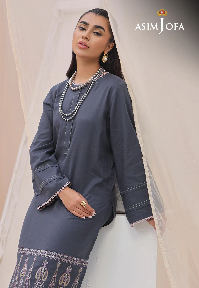 AJWS-08 (1-PC) EMBROIDERED SELF JACQUARD 1 PC - Image 5